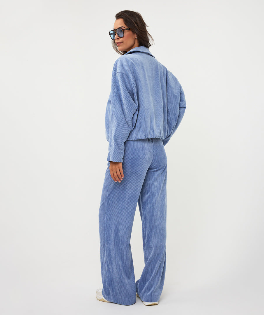 Bomber Ribcord Blauw