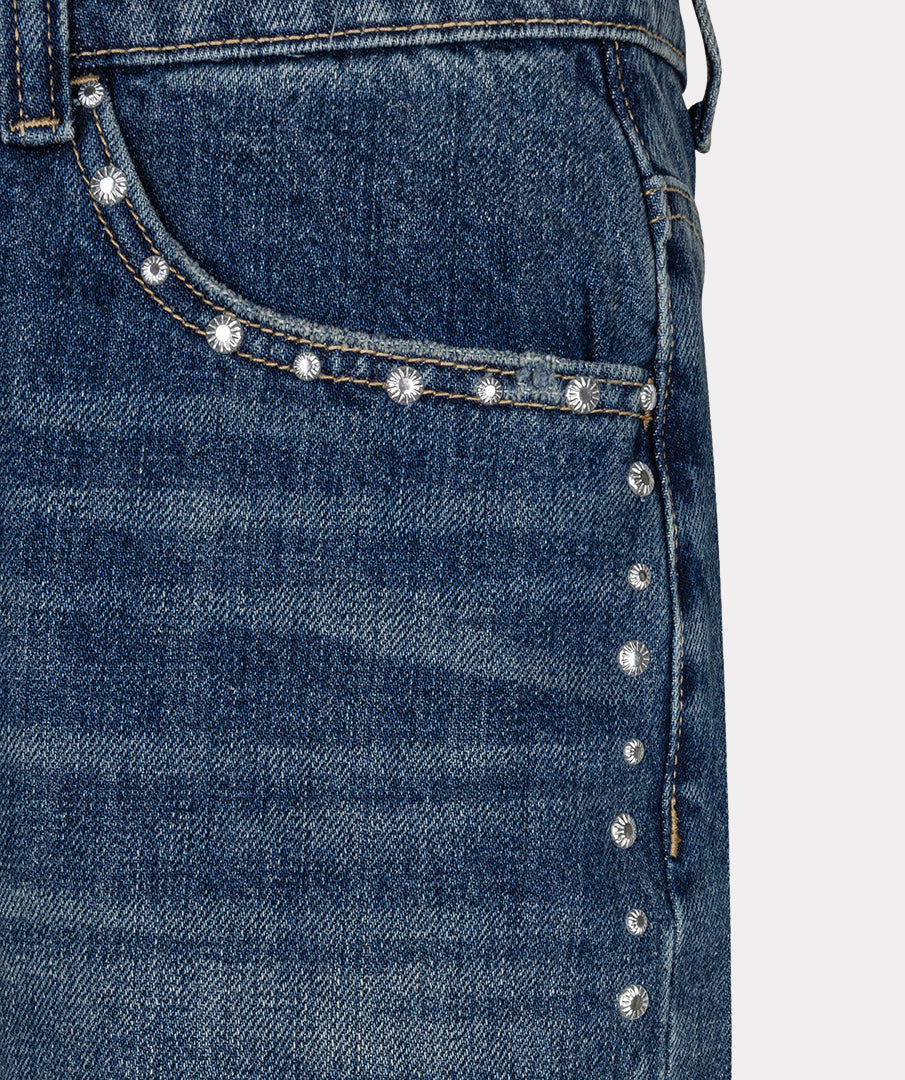Straight Jeans Studs Blauw
