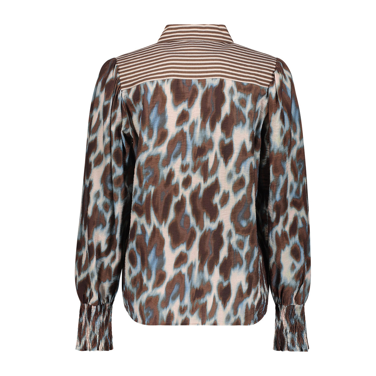 Blouse Luipaardprint Blauw/Bruin