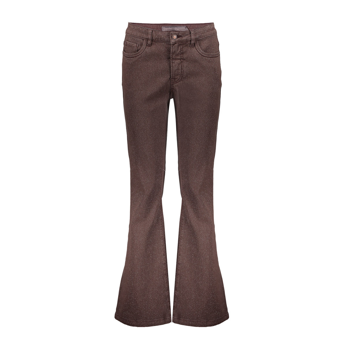 Jeans Flared Brown Lurex
