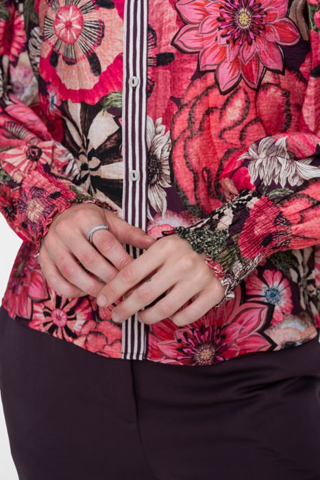 Blouse Bloemenprint Roze/Paars