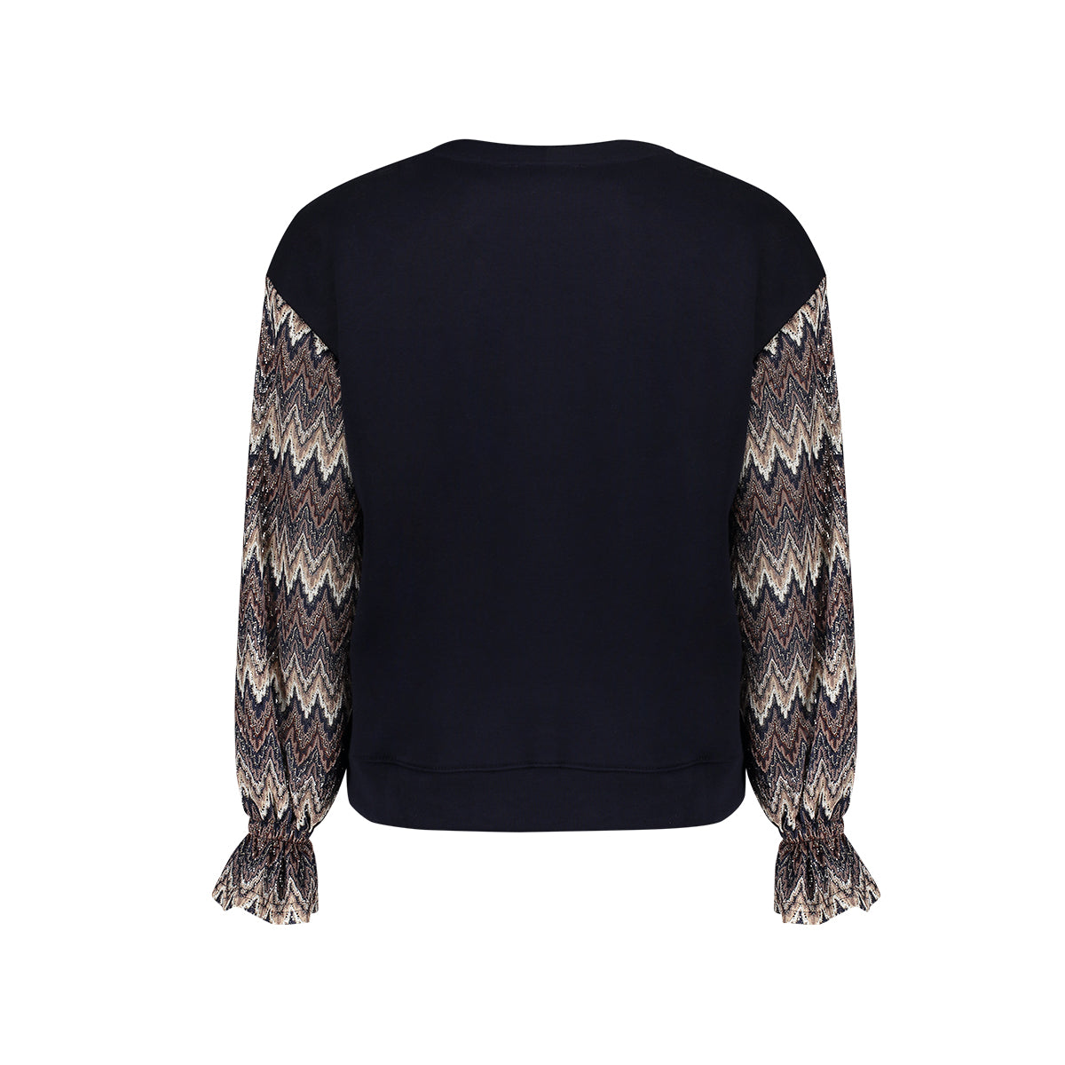 Top Contrastmouw Marineblauw