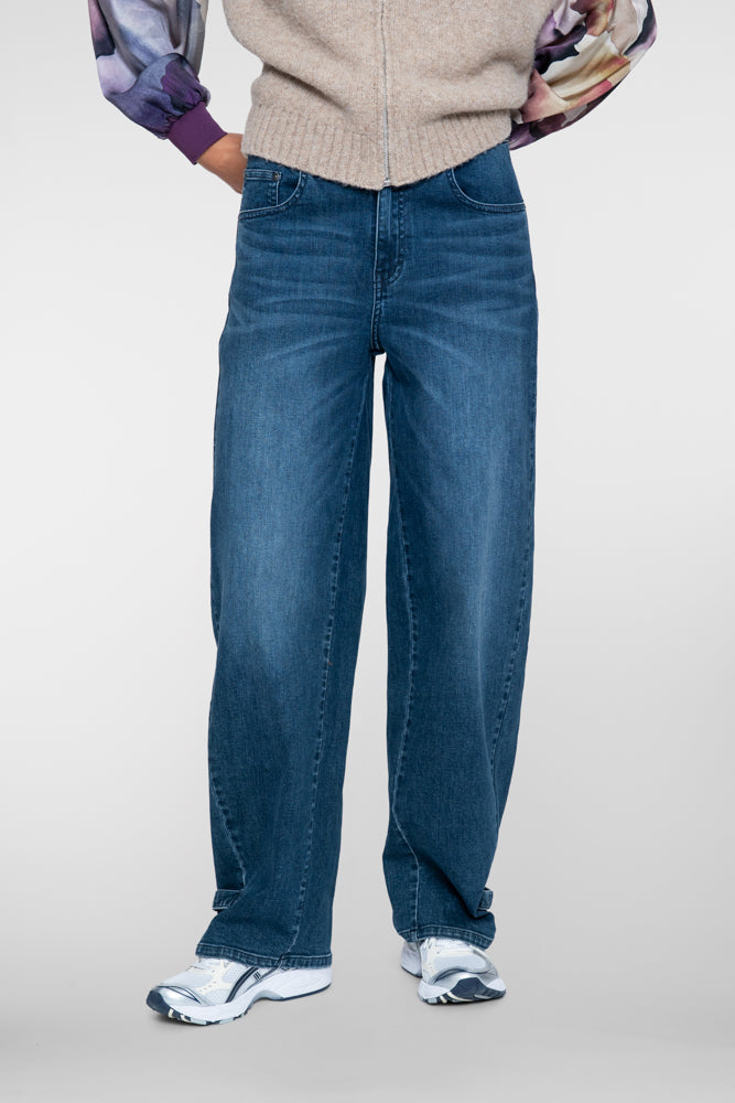 Barrel Jeans Blauw