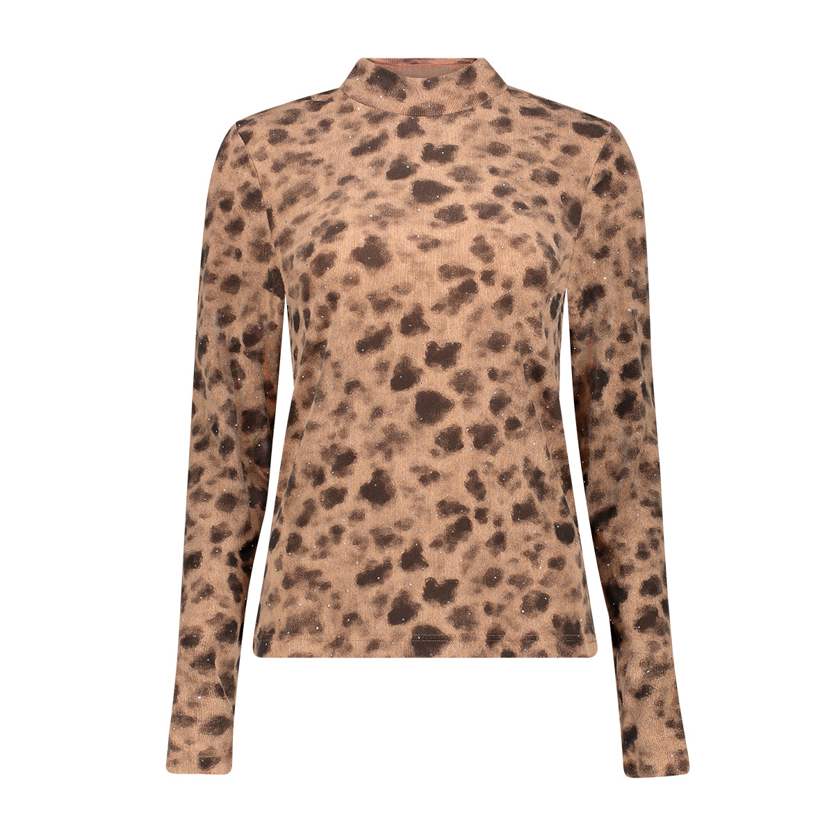 Top Luipaardprint Camel