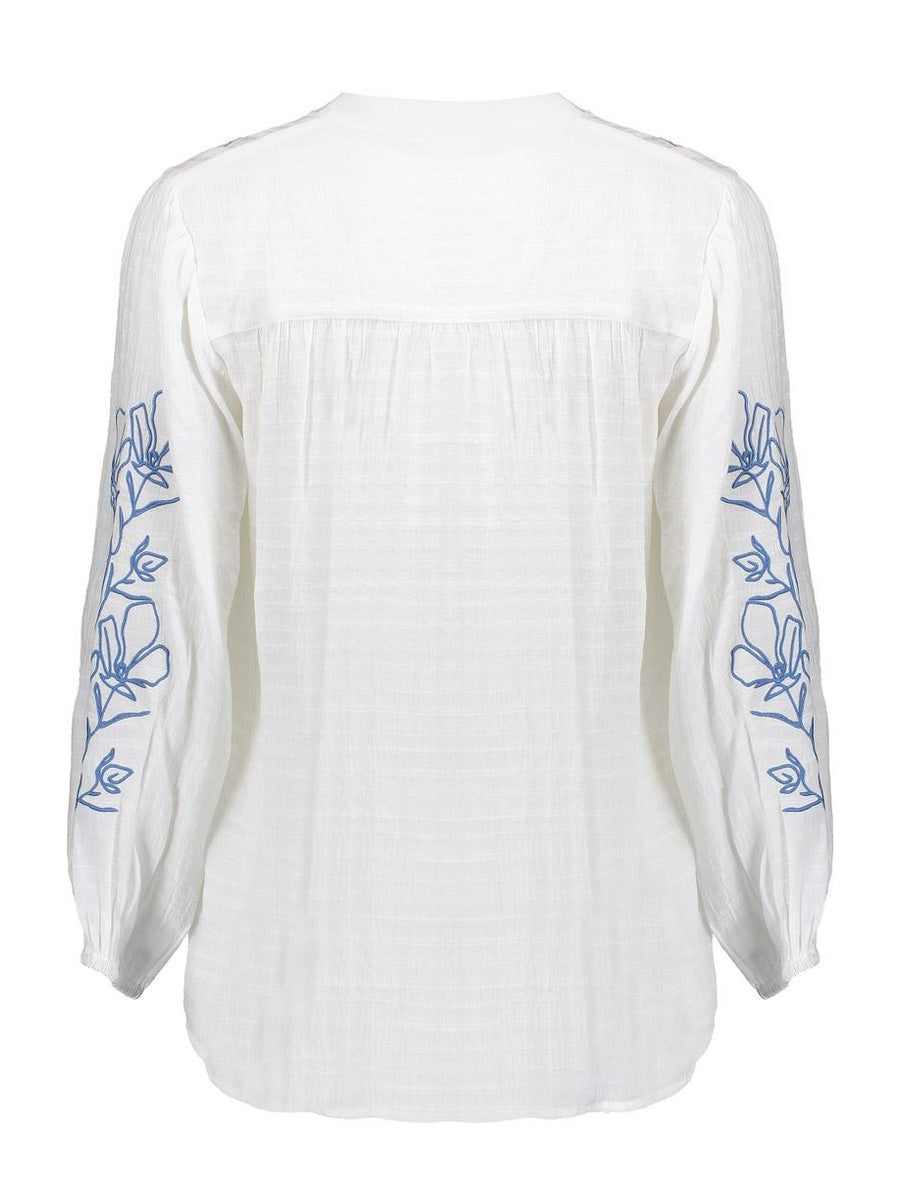 63069-14 0 Blouse wit met borduursel