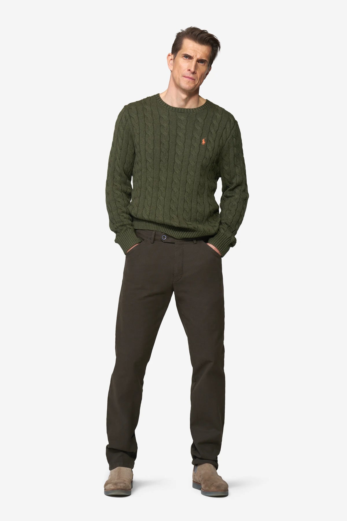 Meyer Chicago chino olijf – totaallook