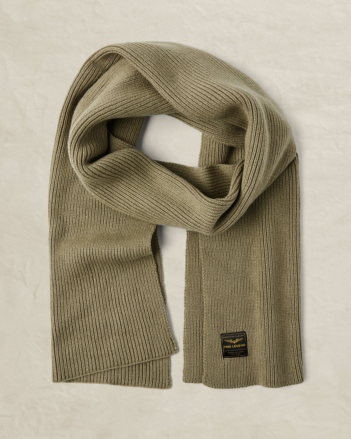 PME Legend sjaal groen – gevouwen met label