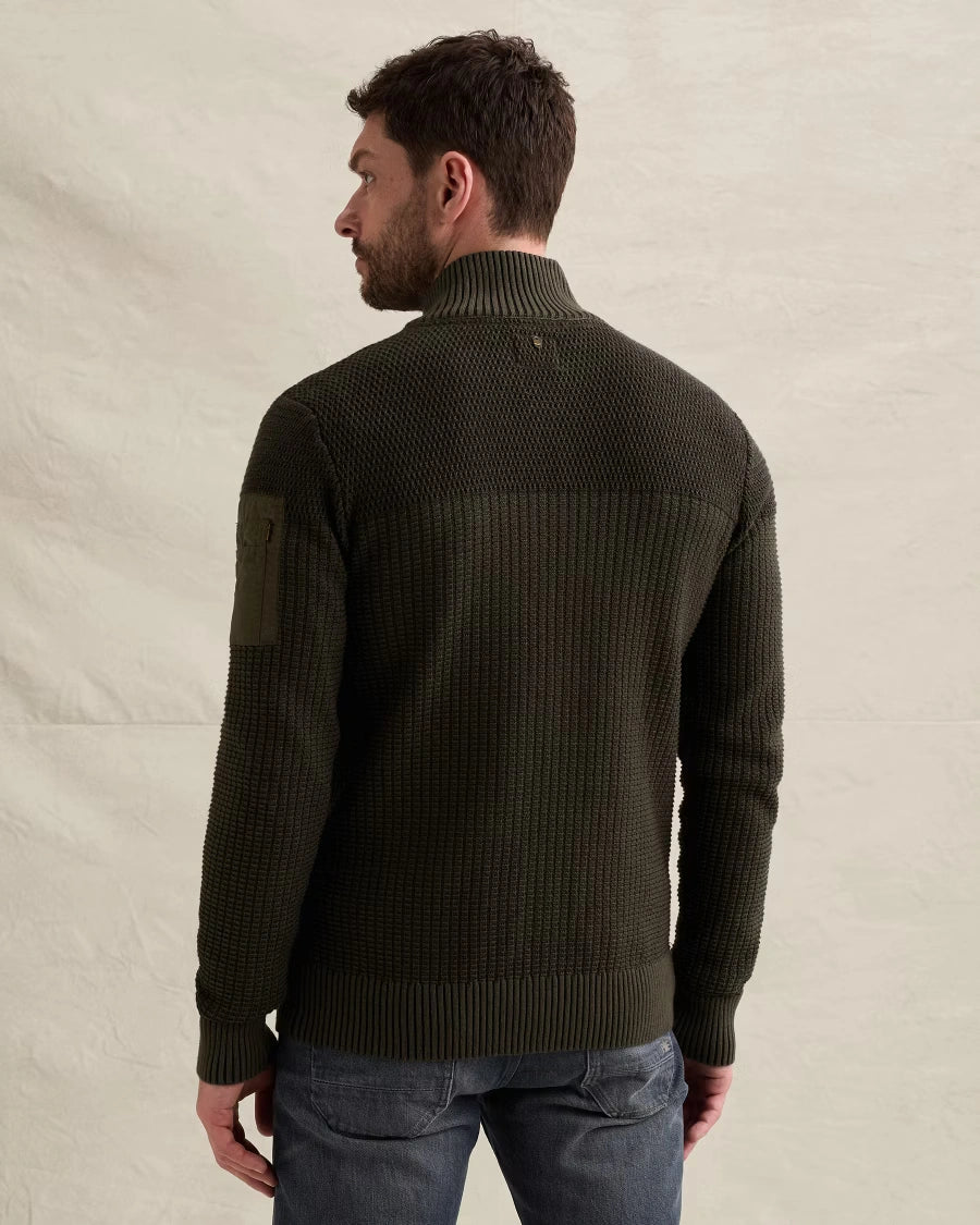 Vest Rits Flight Pocket Donkergroen