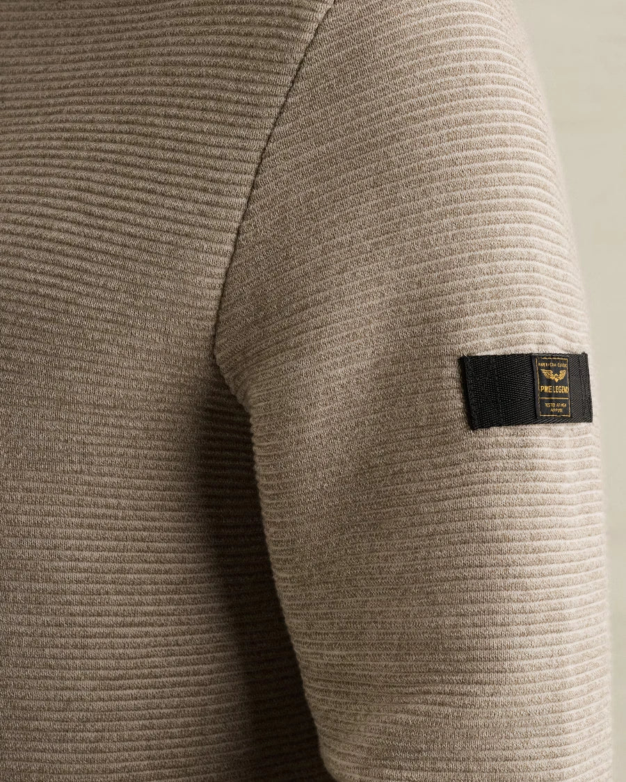 Trui Ribstructuur Beige
