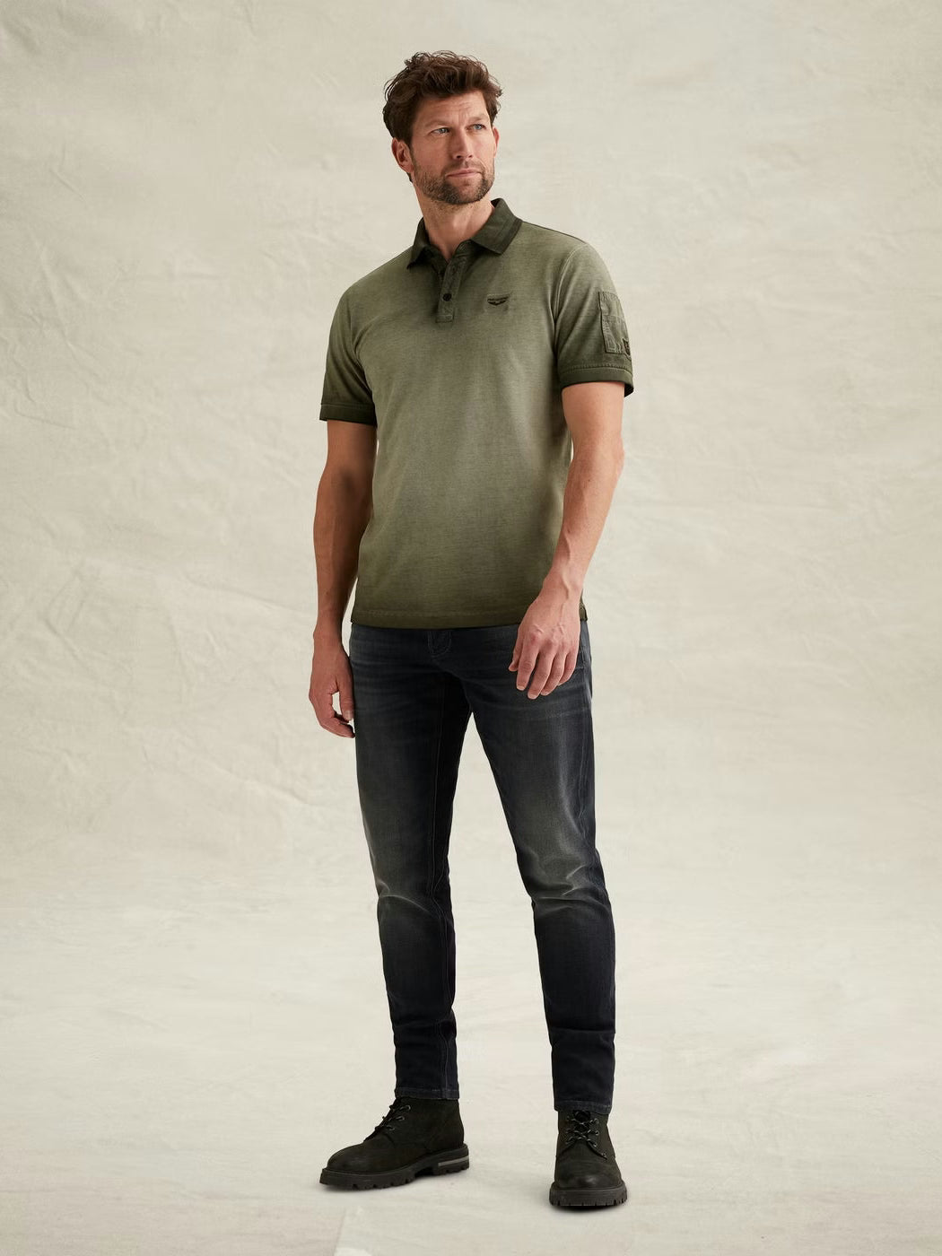PPSS2603855-6150 Polo Cold-Dye wash groen - Castelijn mode