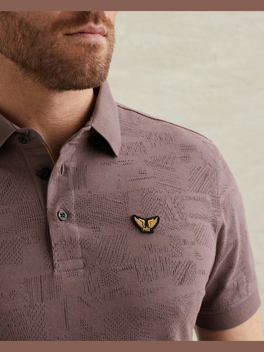 PPSS2603883-4323 Polo Allover patroon paars