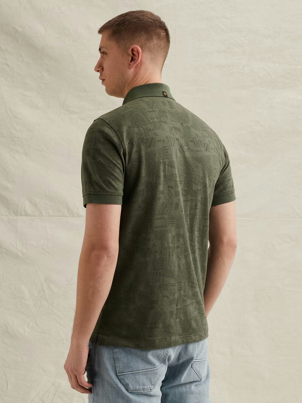 PPSS2603883-6150 Polo Allover patroon groen