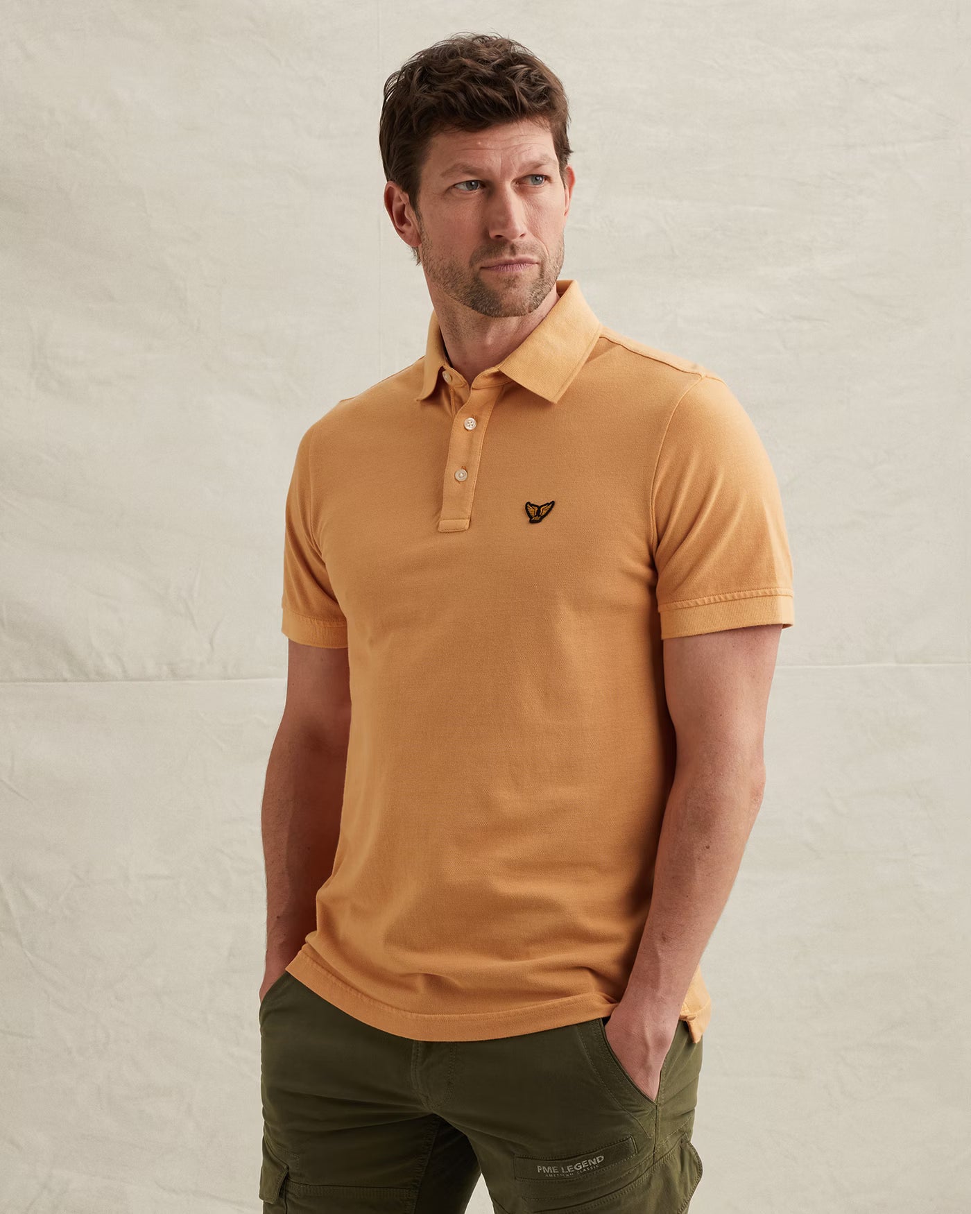 PPSS2605850-2015 Polo Oranje Garment Dyed