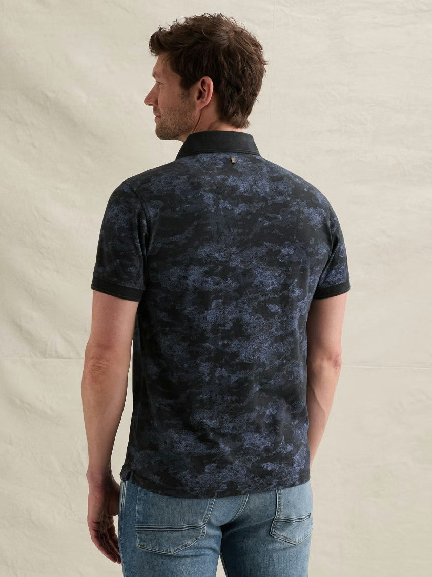Polo Korte Mouw Camouflageprint Carbon