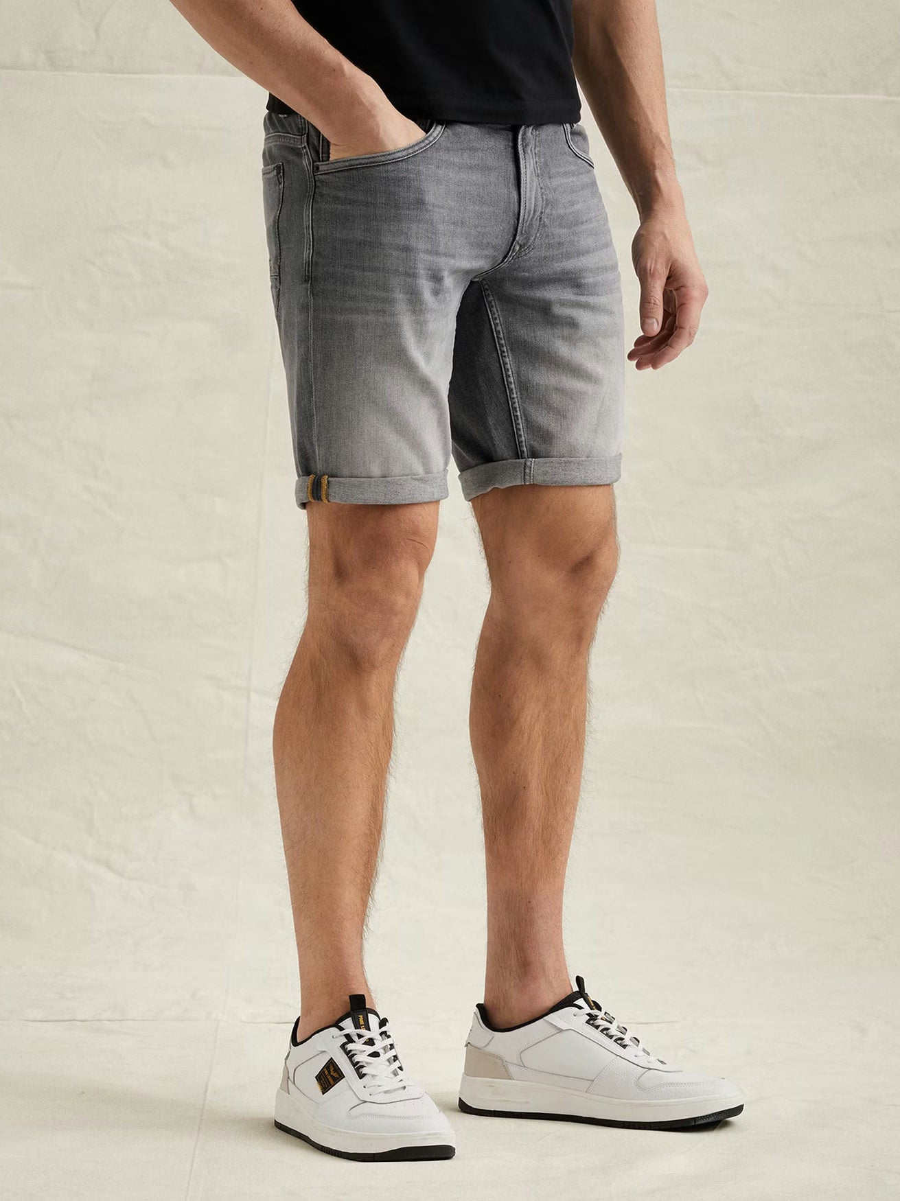 PSH165-GFT Nightflight korte jeans grijs - Castelijn mode