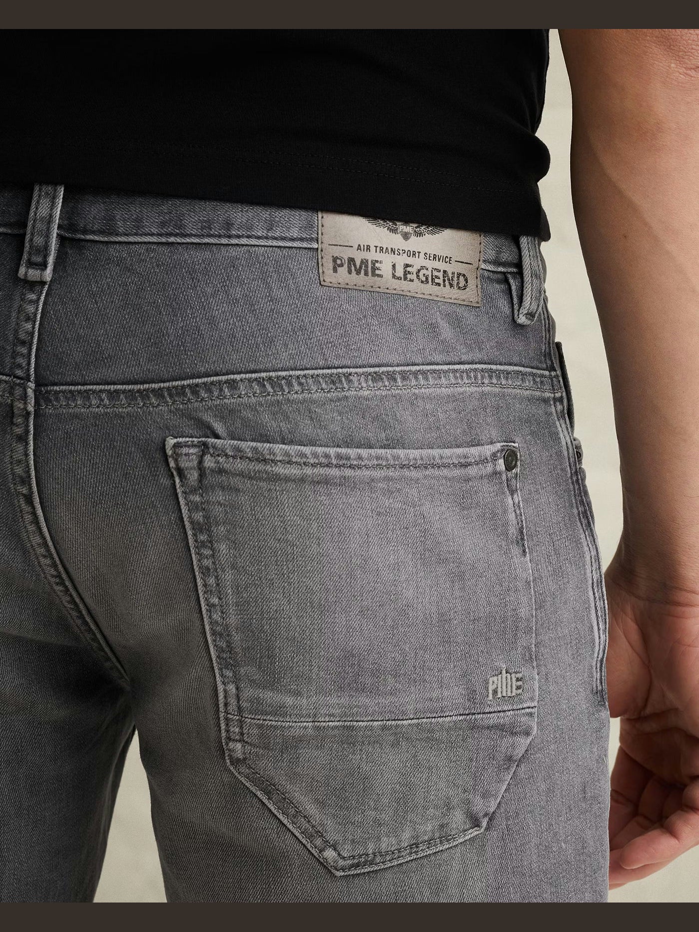 PSH165-GFT Nightflight korte jeans grijs - Castelijn mode