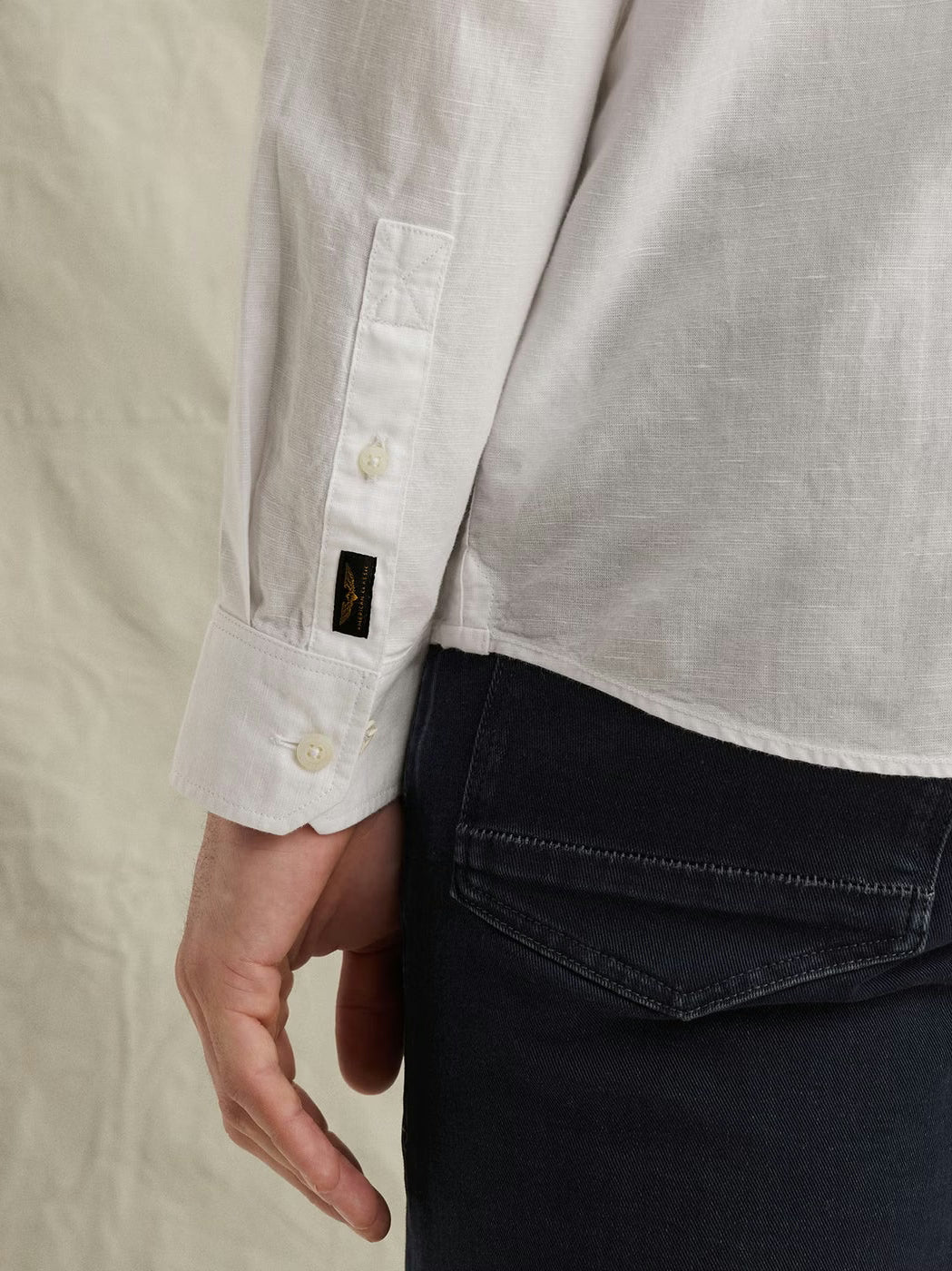 PSI2603243-7003 Overhemd garment-dye wit