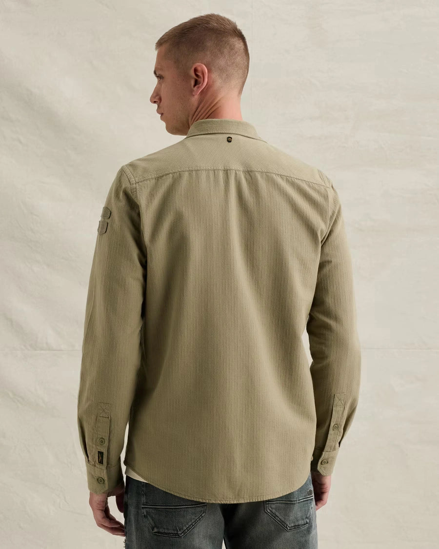 Overhemd Borstzakken Khaki
