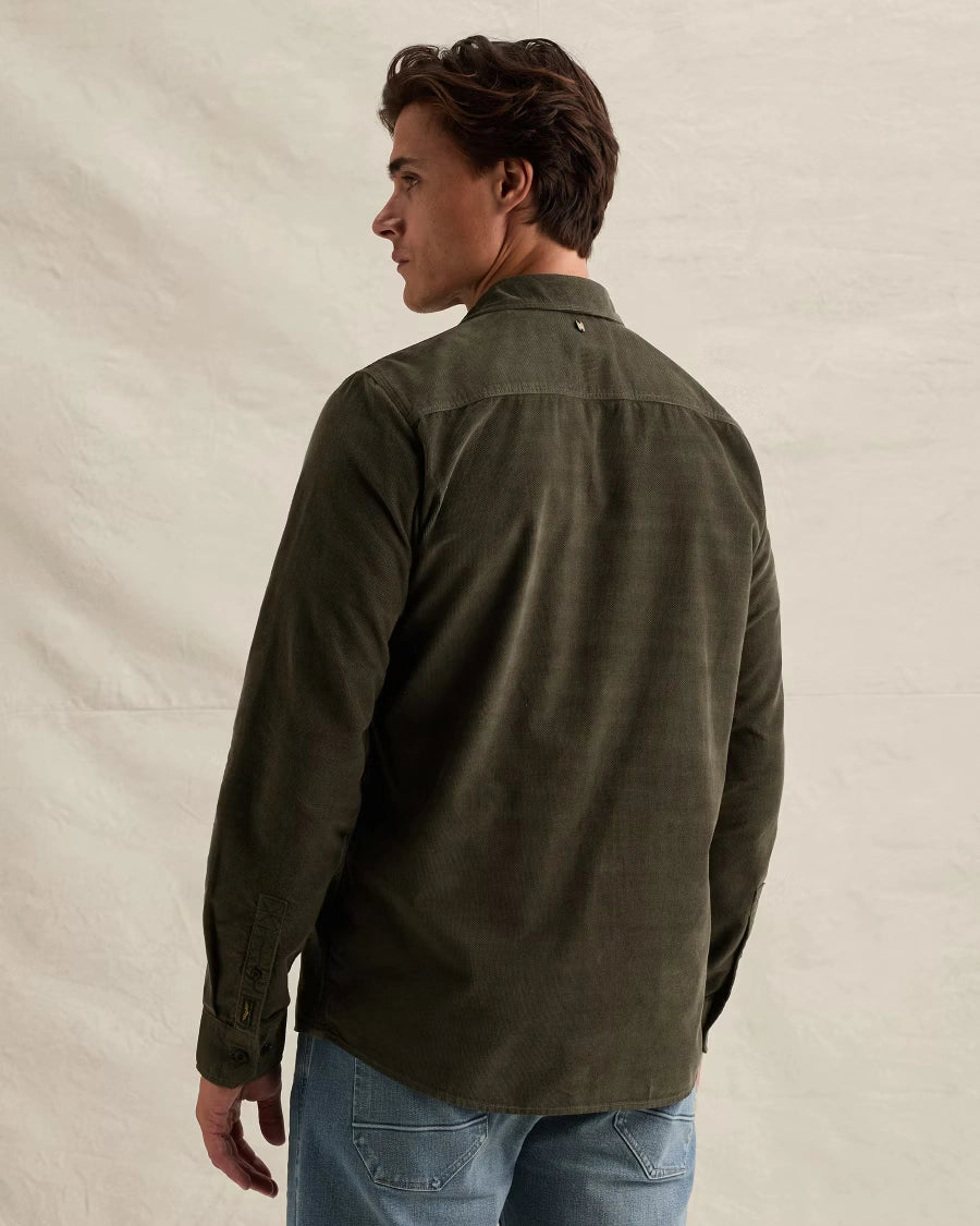 Corduroy Overhemd Donkergroen