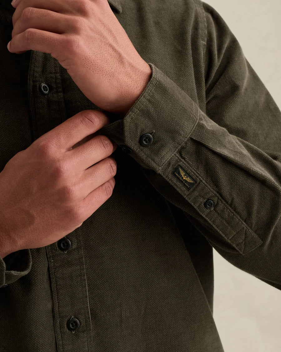 Corduroy Overhemd Donkergroen