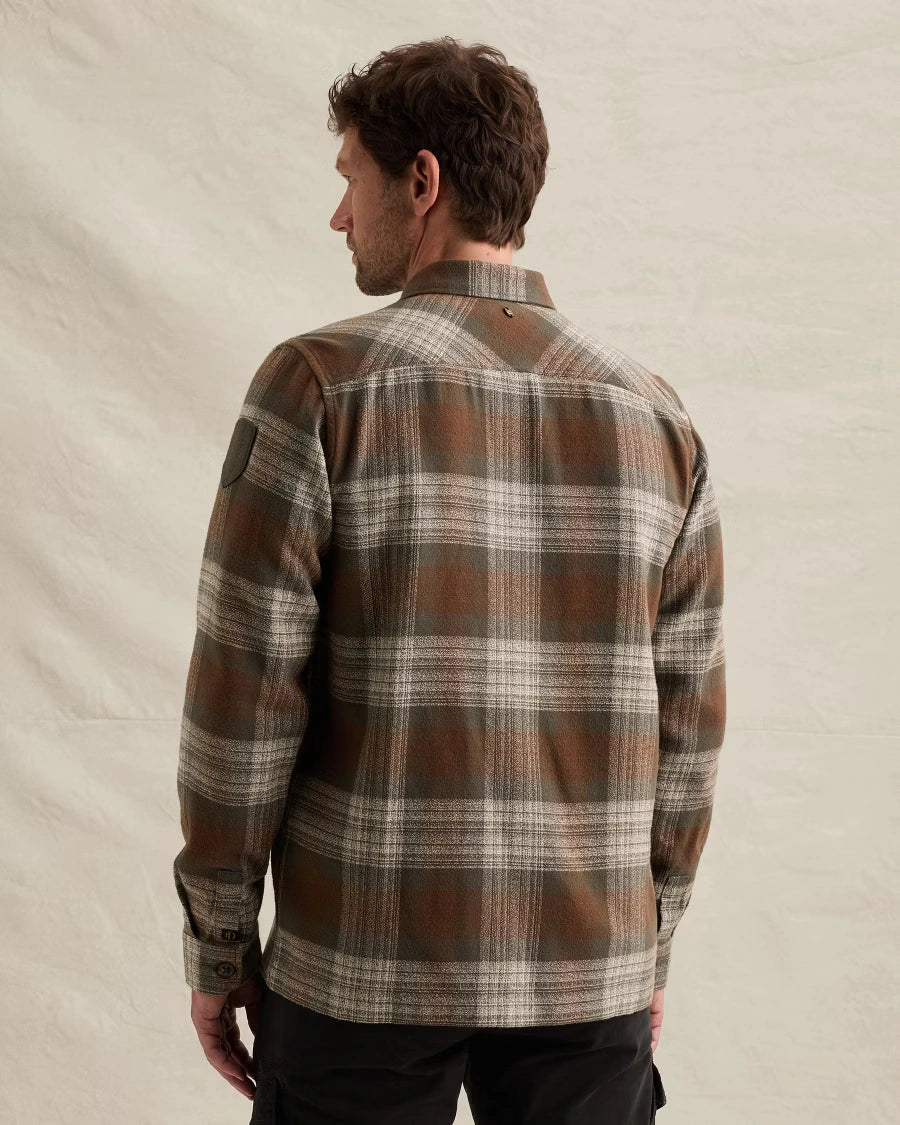 Overshirt Ruitpatroon Cappuccino