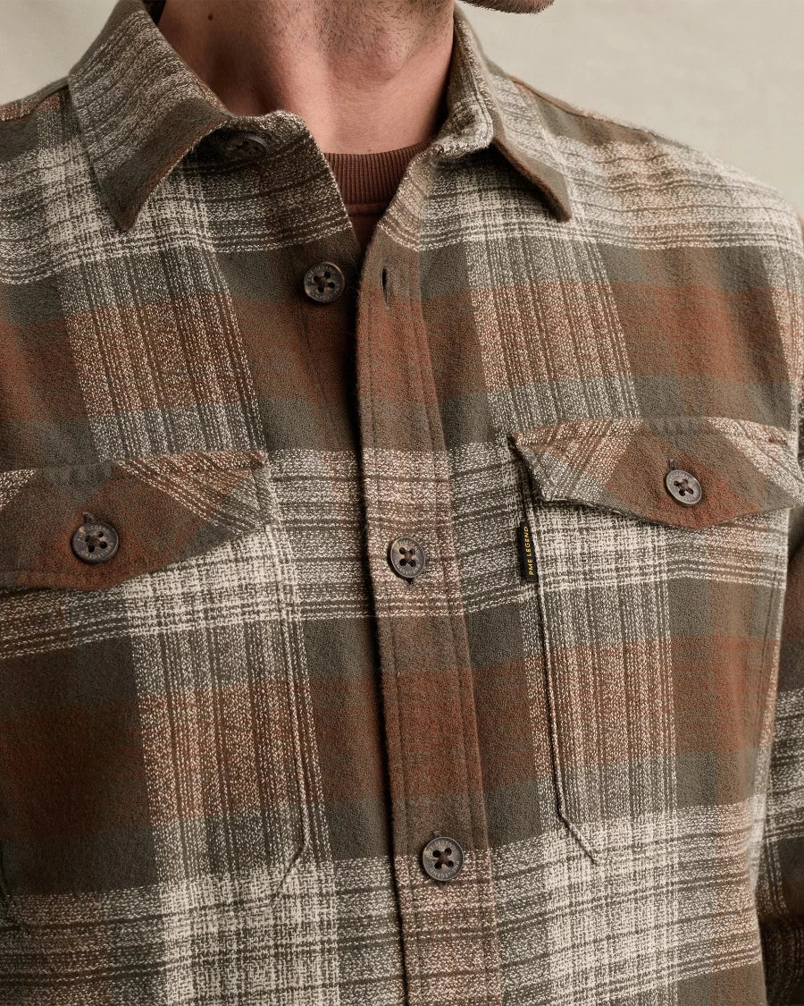 Overshirt Ruitpatroon Cappuccino