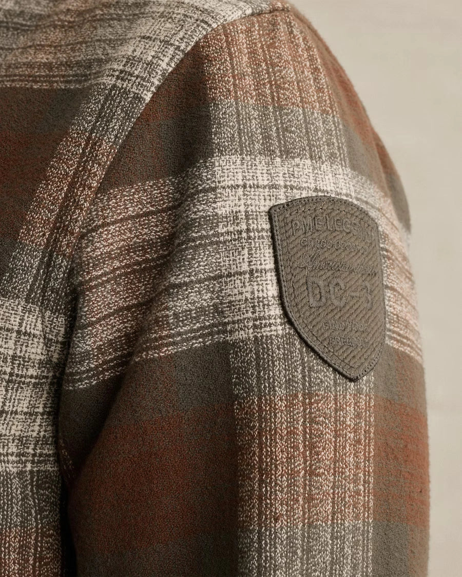 Overshirt Ruitpatroon Cappuccino