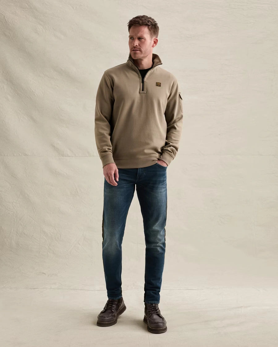 Half Zip Sweater Interlock Khaki