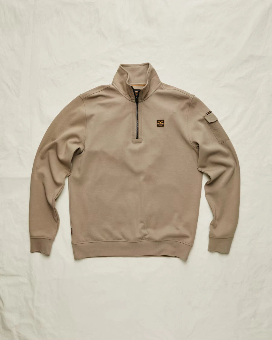 Half Zip Sweater Interlock Khaki