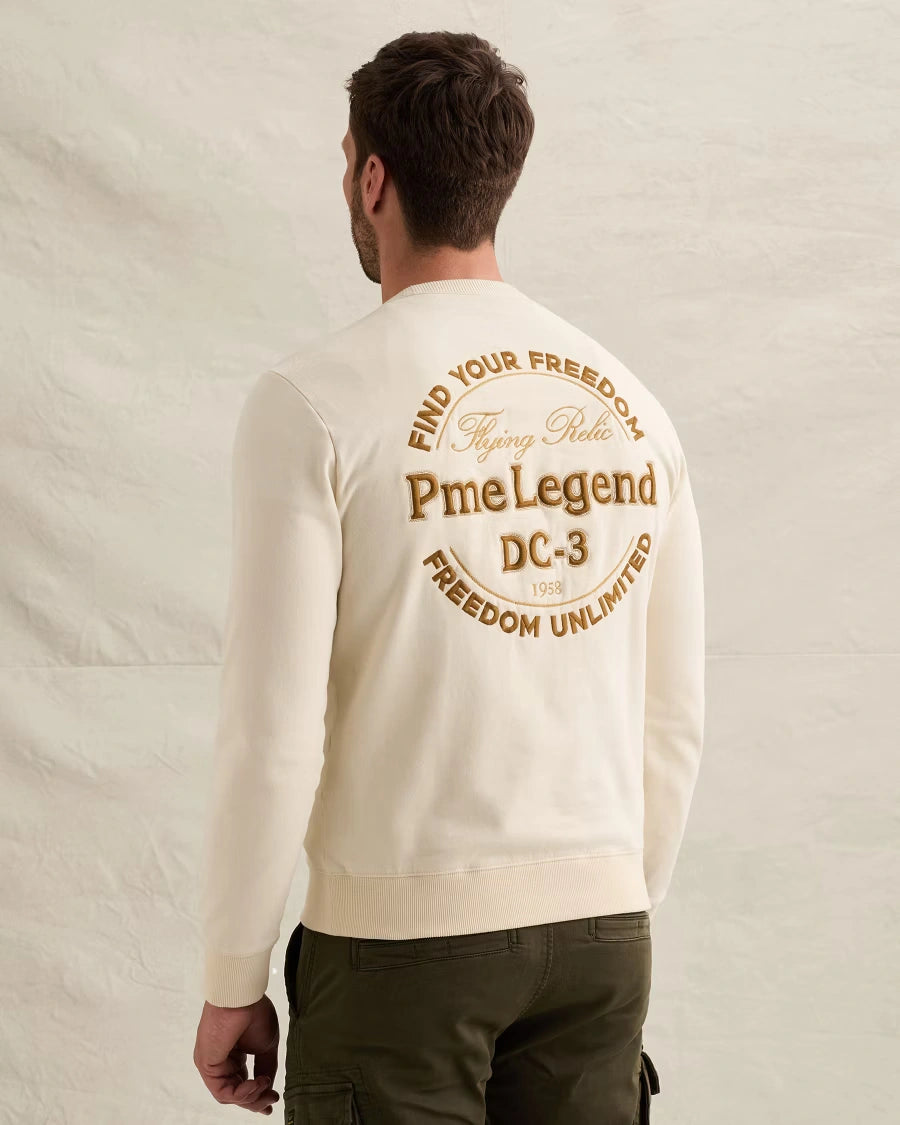 Sweater Borduring Gebroken Wit