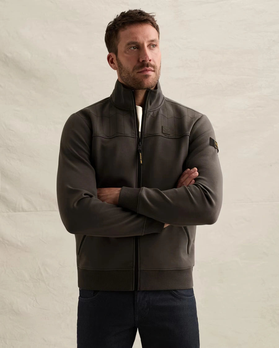Sweat Jacket Quilt Donkergroen