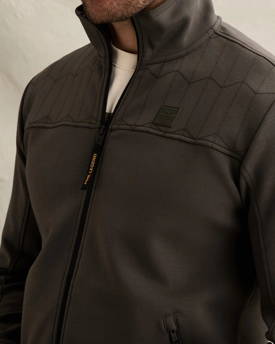 Sweat Jacket Quilt Donkergroen
