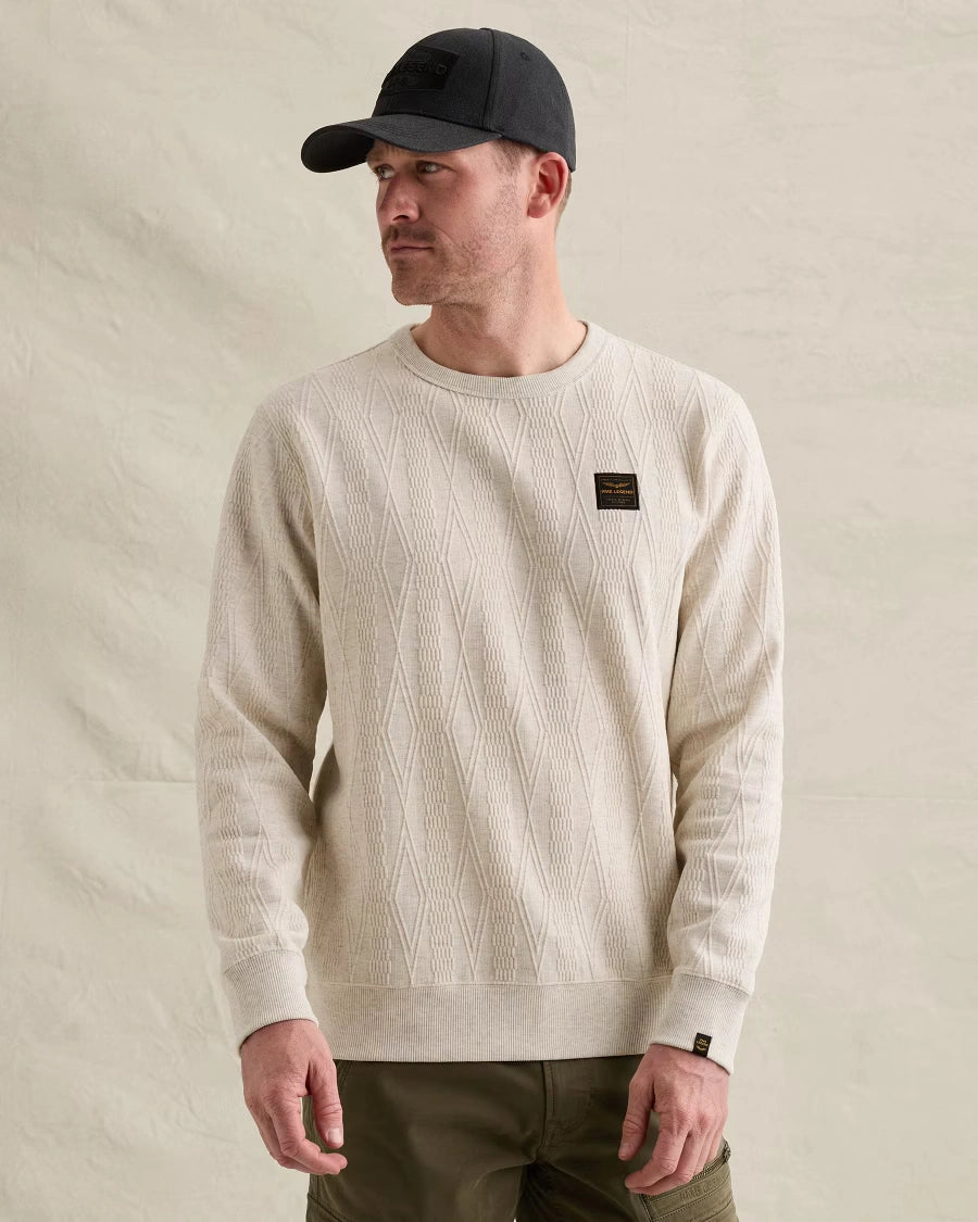 Sweater Jacquard Gebroken Wit
