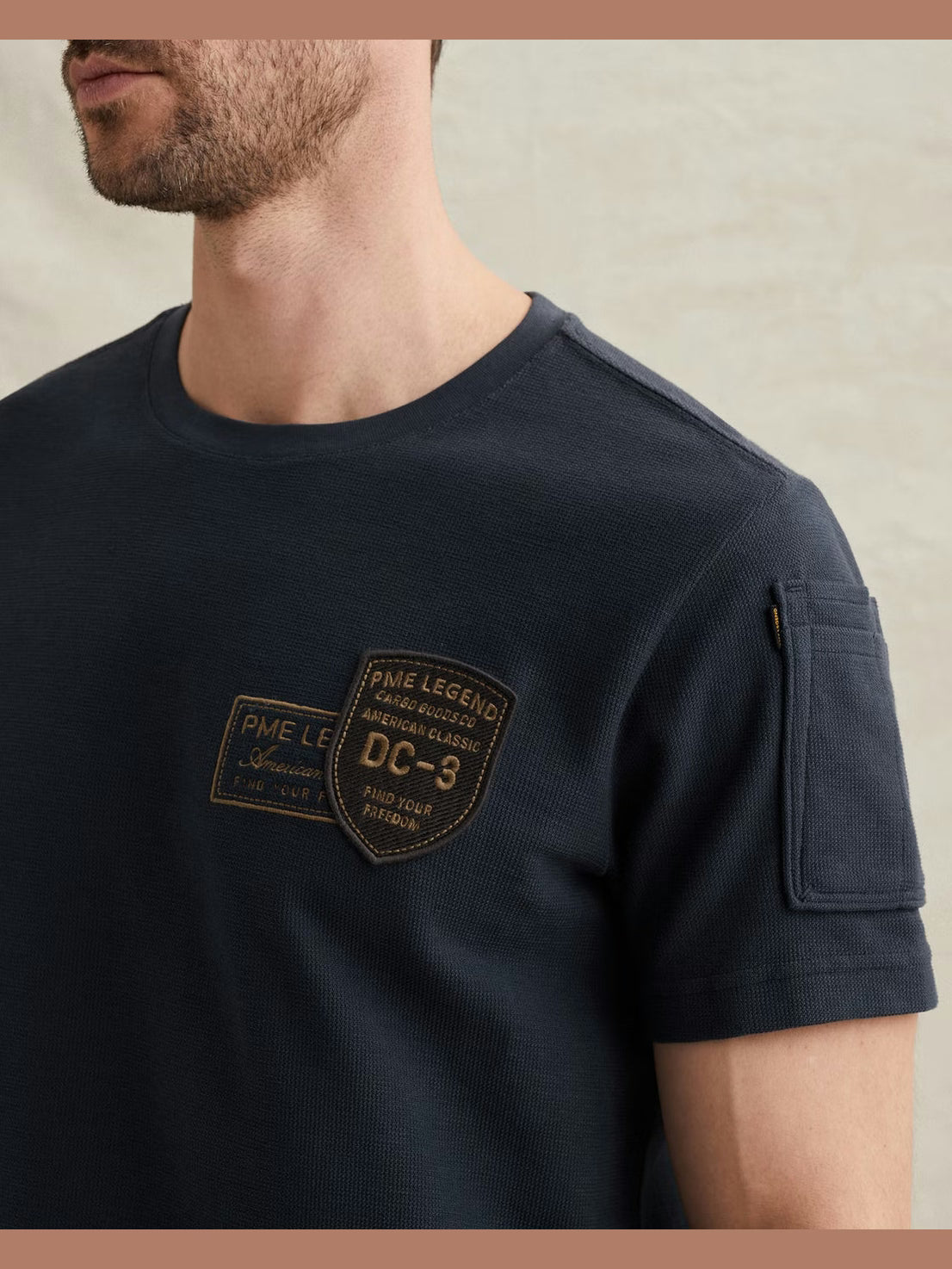 PTSS2602572-5116 T-shirt Donkerblauw - Castelijn mode