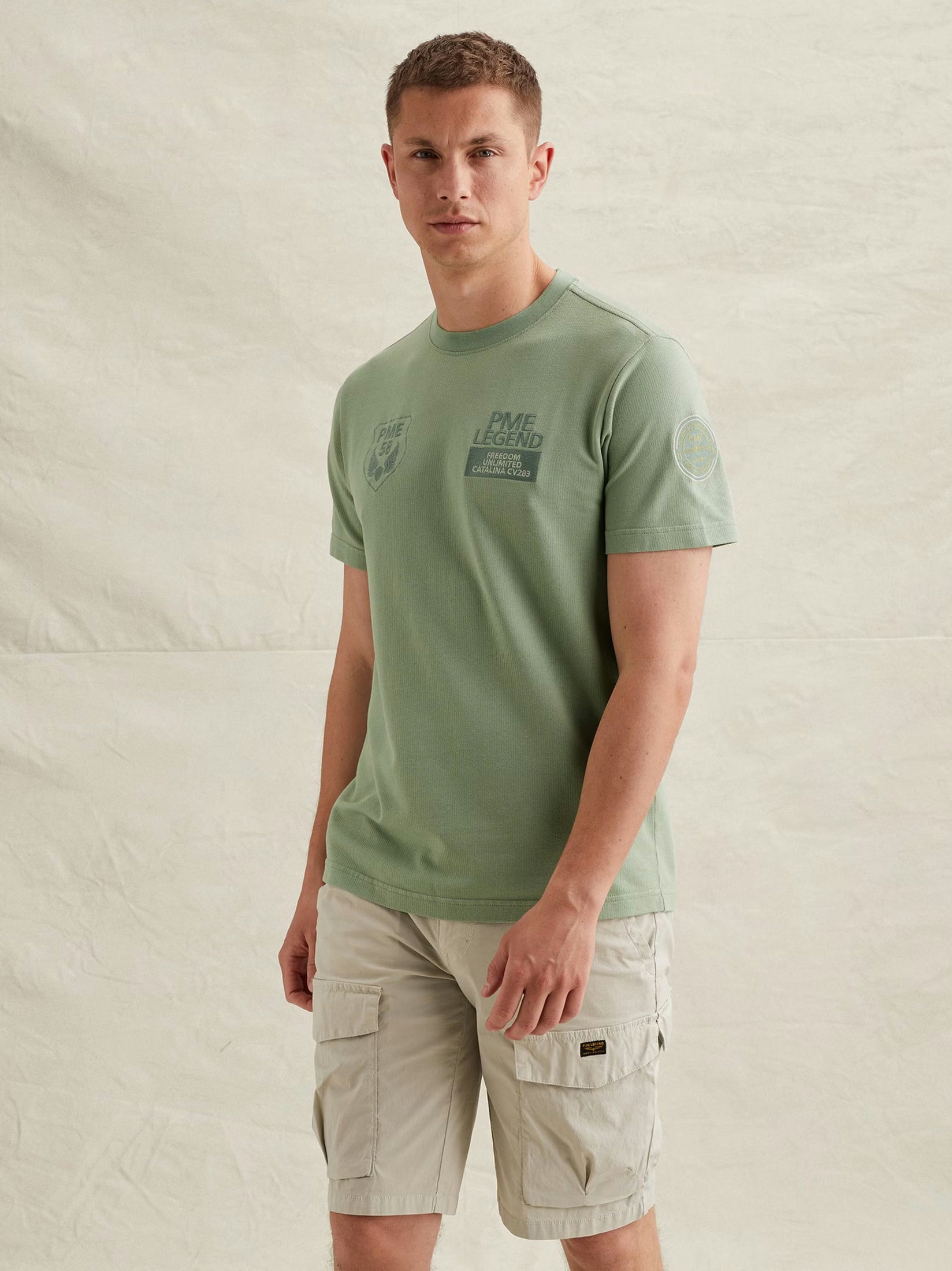 PTSS2604576-6123 T-shirt Groen Logo Details