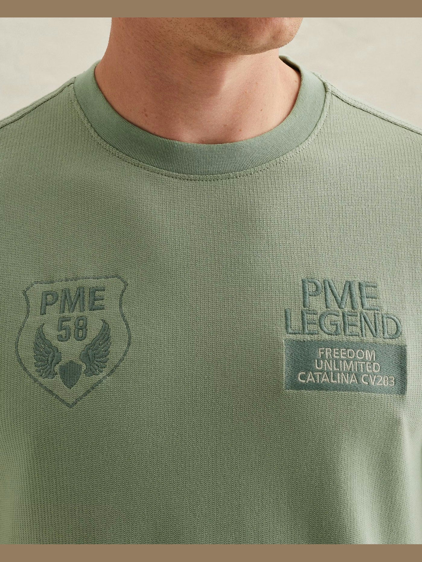 PTSS2604576-6123 T-shirt Groen Logo Details