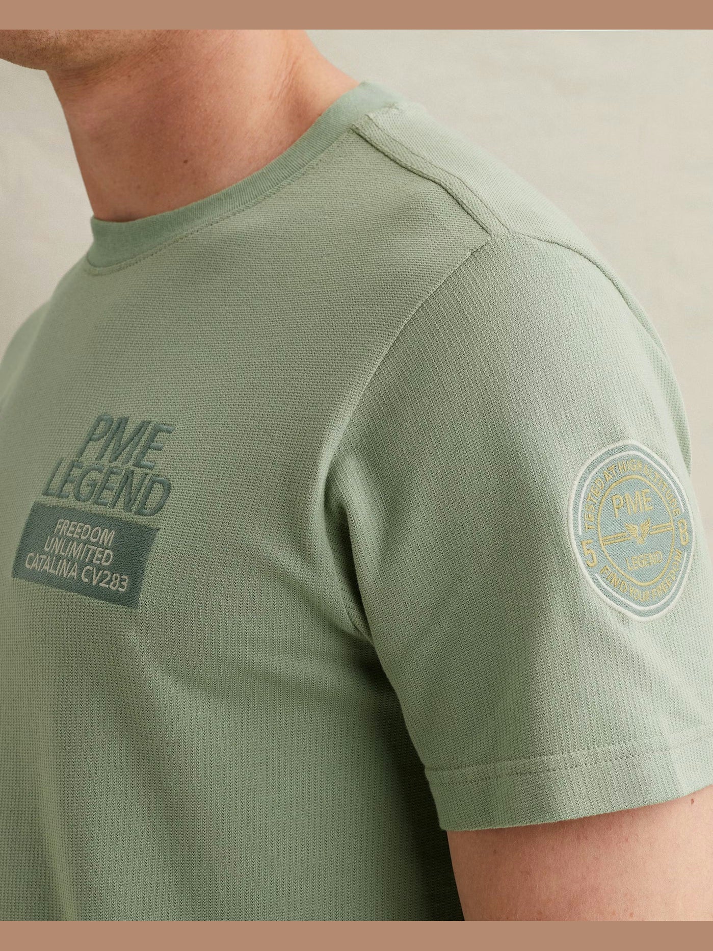PTSS2604576-6123 T-shirt Groen Logo Details