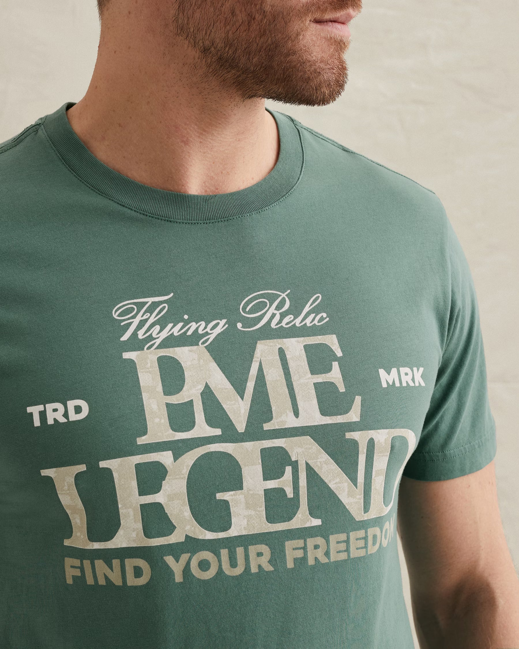 PTSS2604596-6053 T-shirt Artwork Groen Katoen