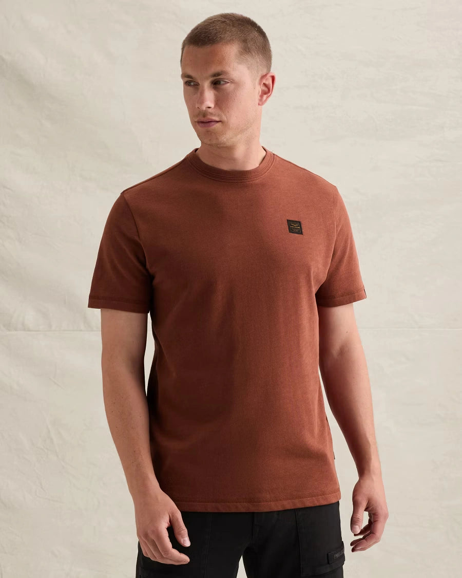 T-Shirt Slub Roestbruin