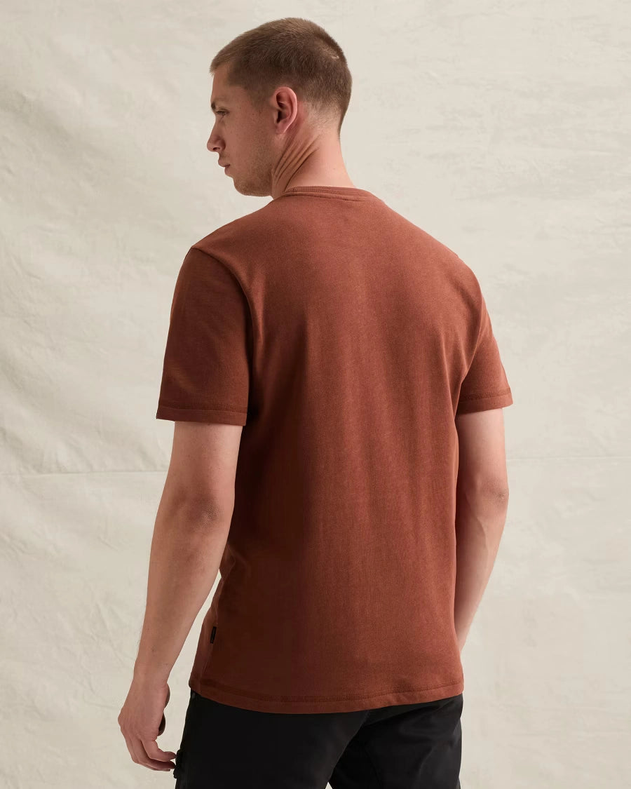 T-Shirt Slub Roestbruin