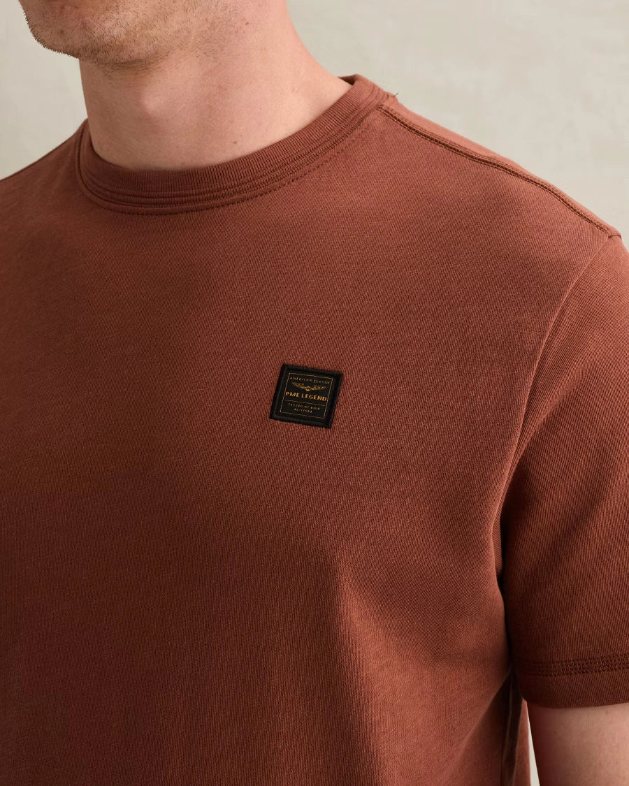 T-Shirt Slub Roestbruin