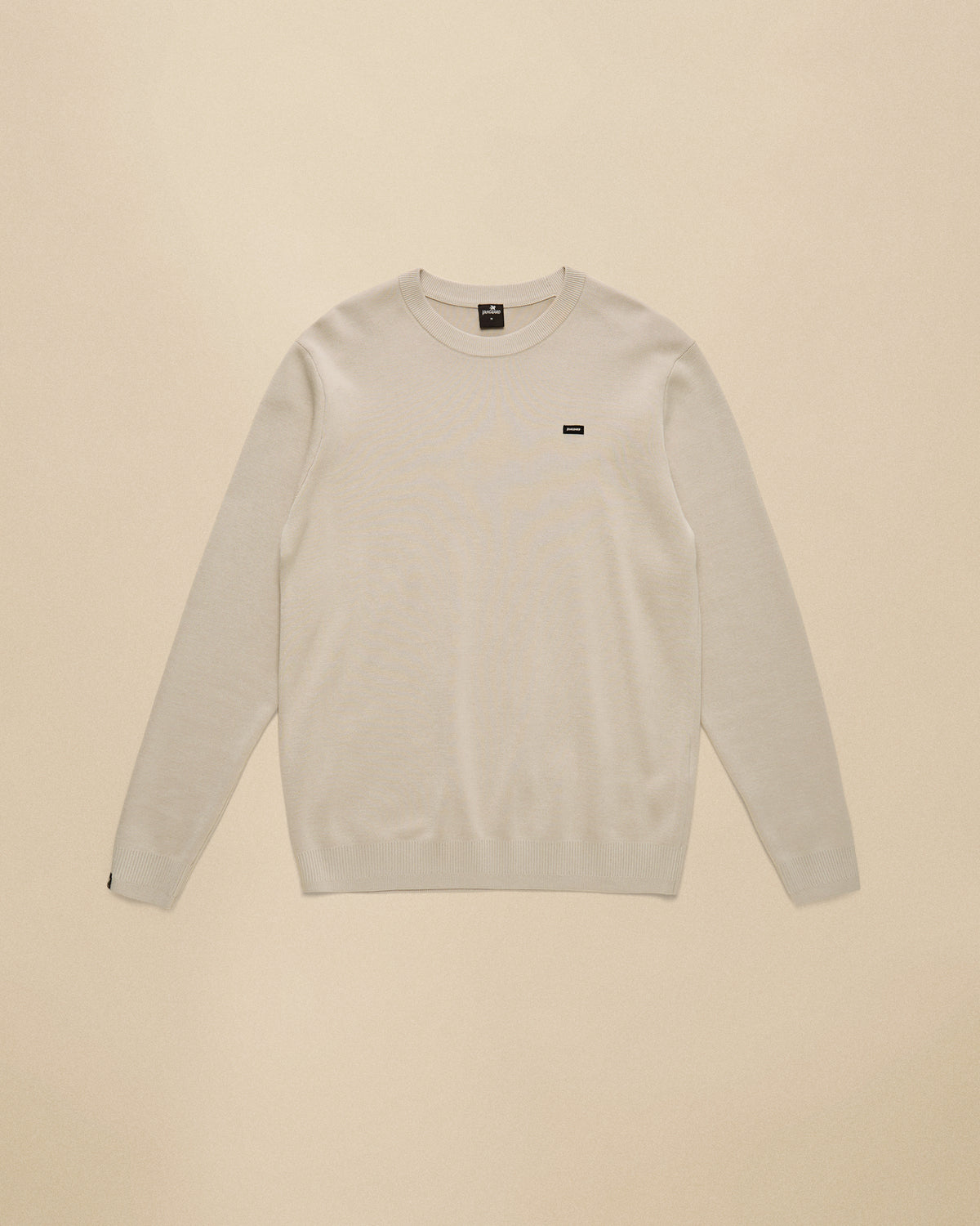 Vanguard trui beige met ronde hals en badge
