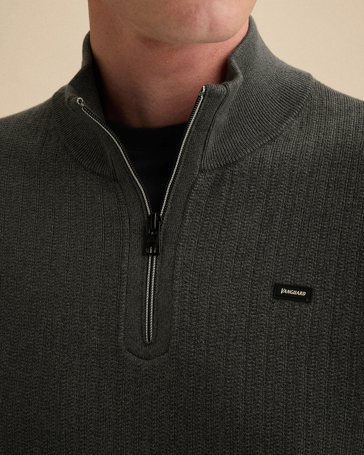 Vanguard half zip trui grijs – sfeerbeeld