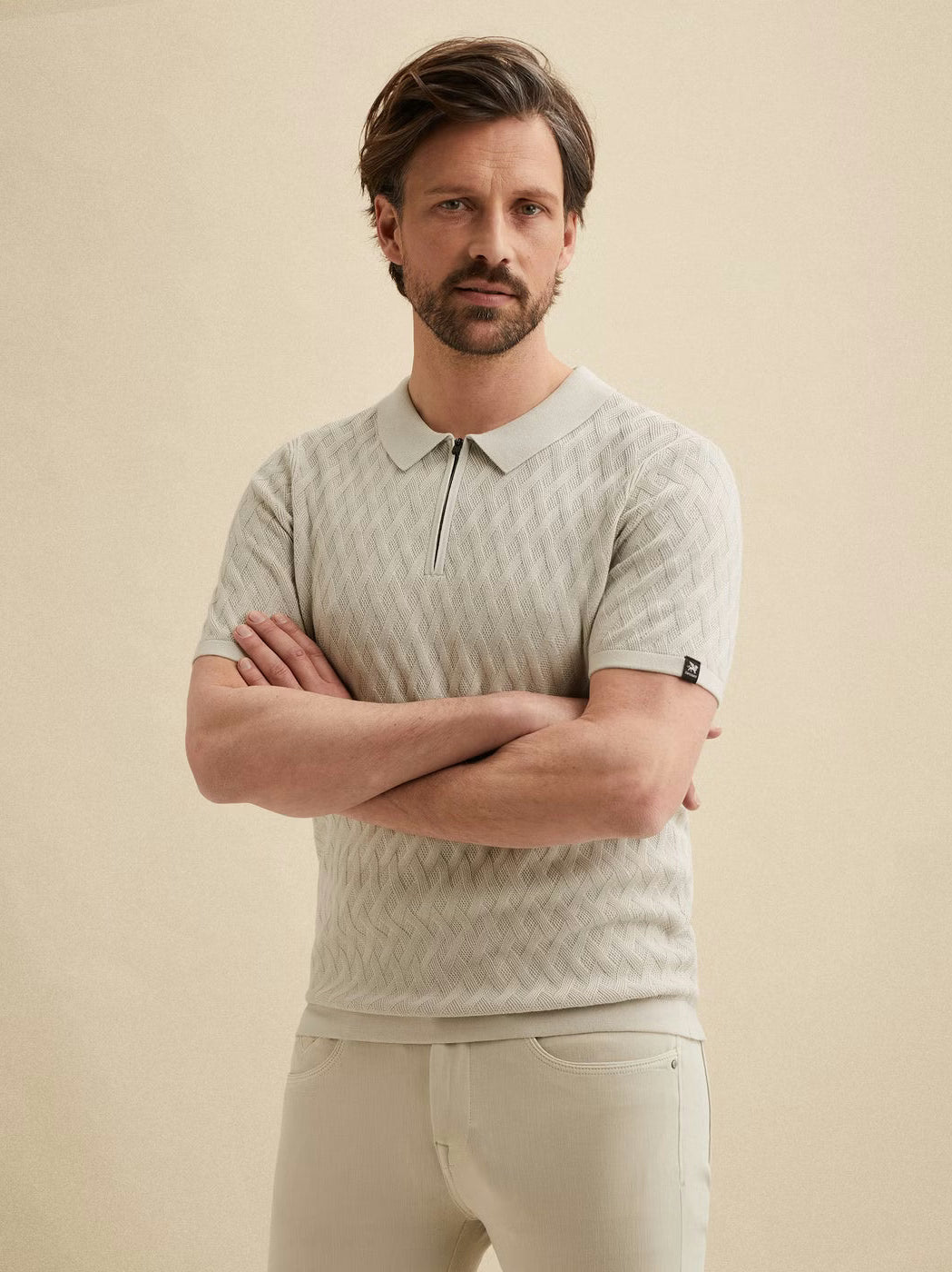 VPSS2602818-9017 Polo beige met rits