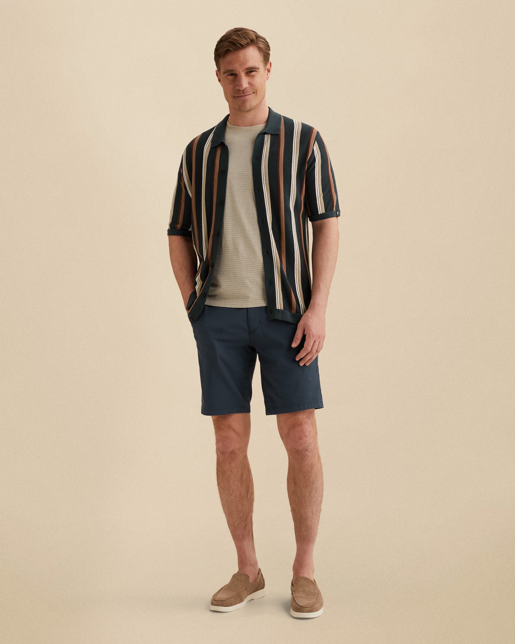 V65 Shorts Navy Stretch