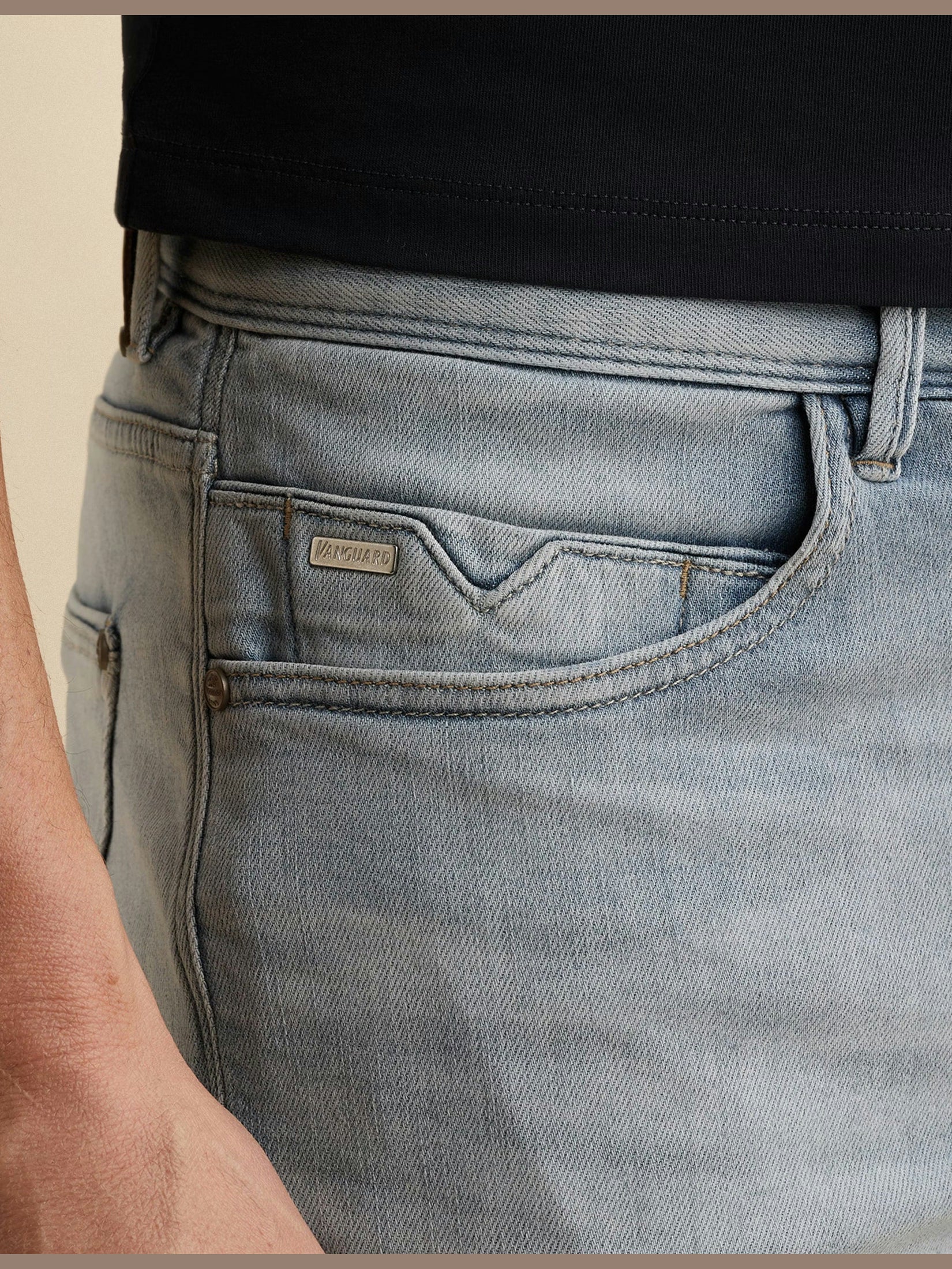 V12 Denim Short Stretch Casual