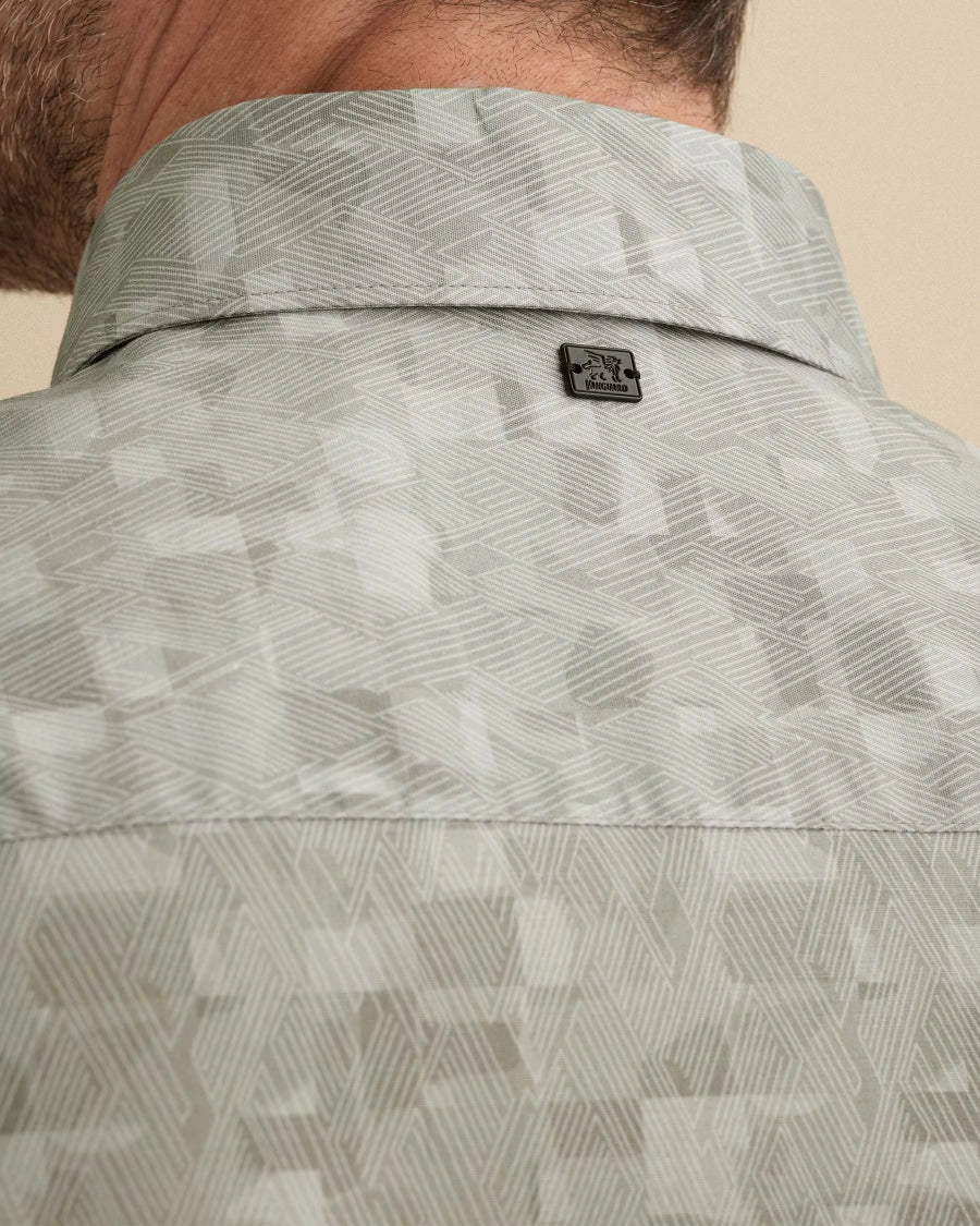 Overhemd Print Poplin Groen