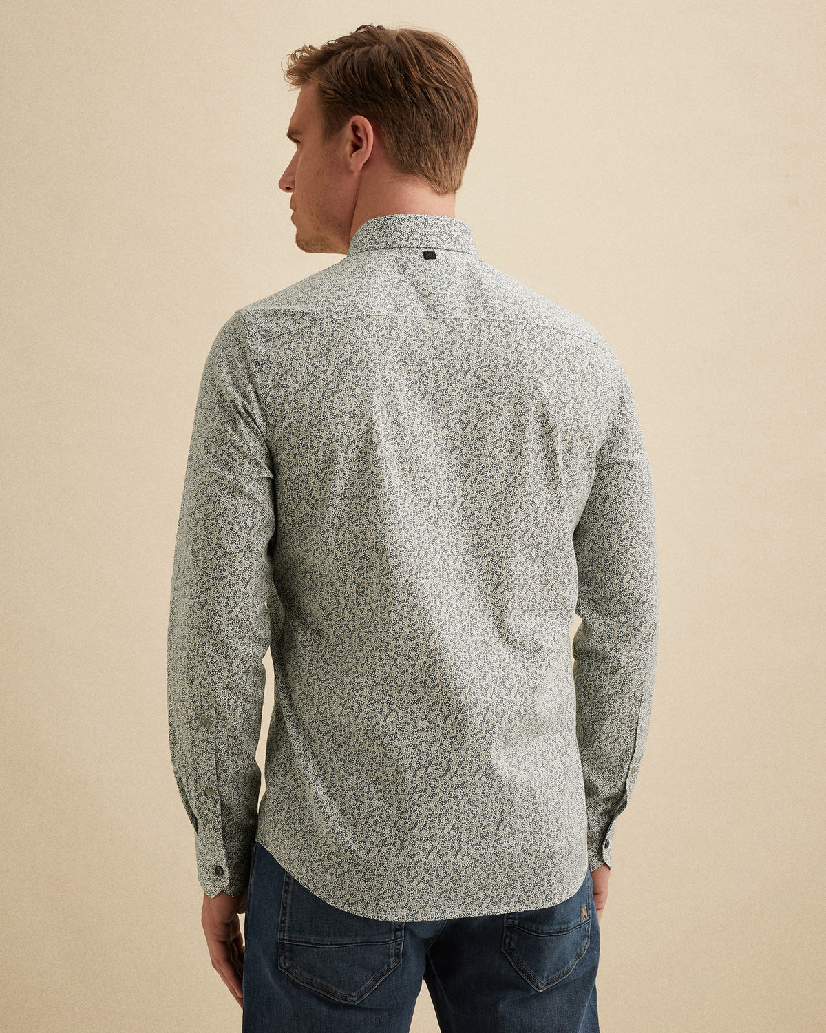 Vanguard overhemd wit met allover print