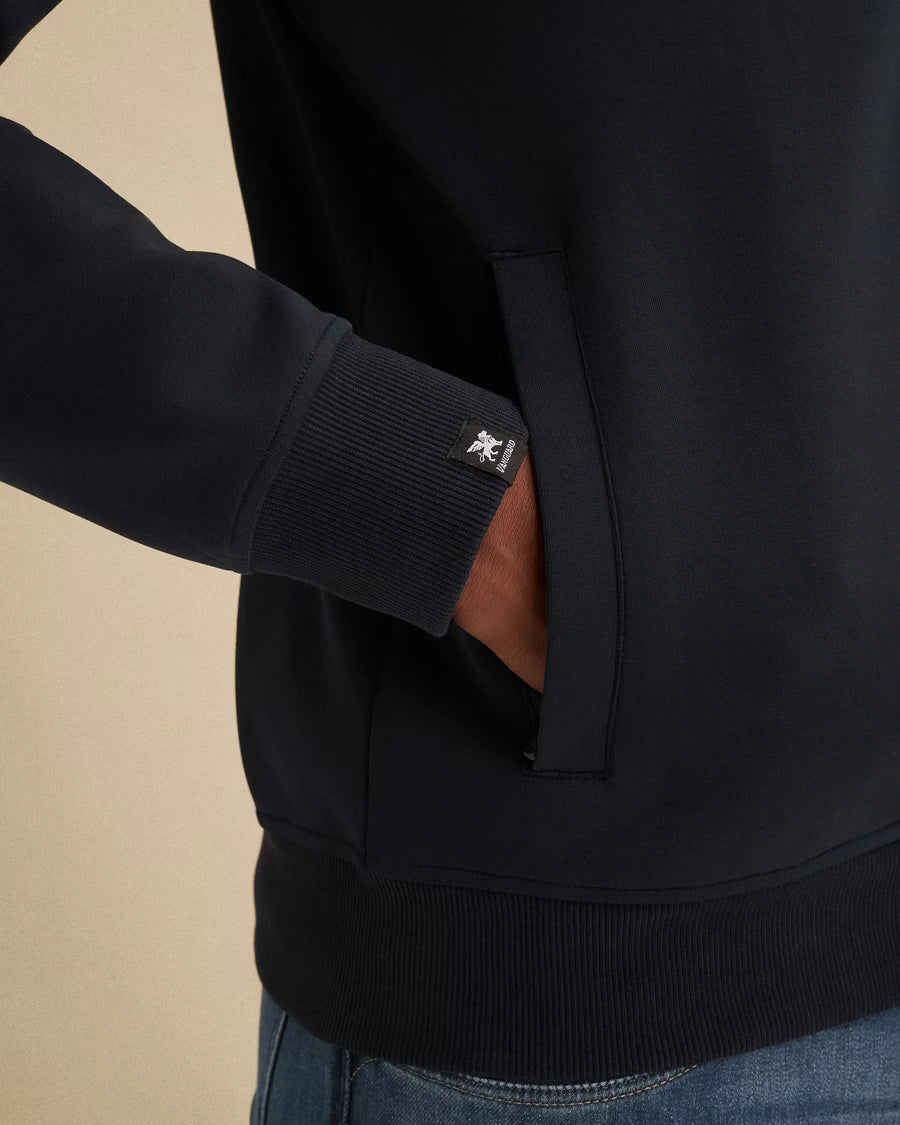 Sweat Jacket Rits Borstzakken Donkerblauw