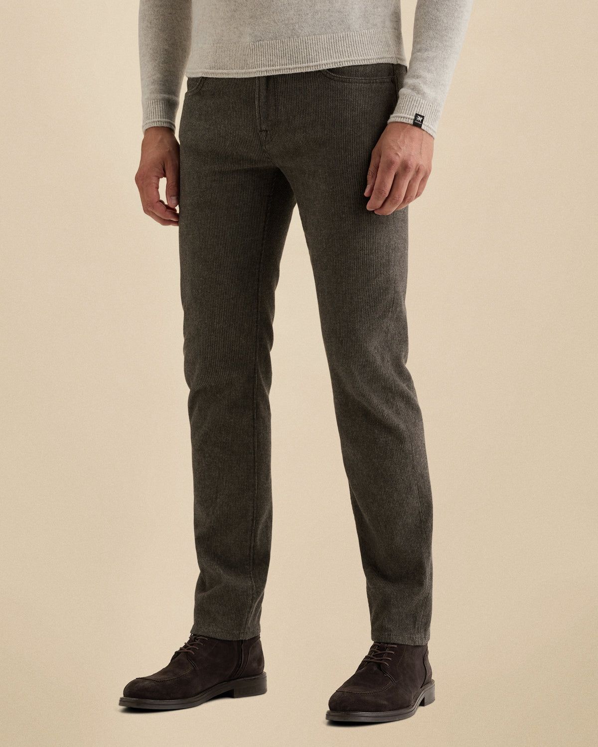 Vanguard V7 broek grijs – detail ribstructuur